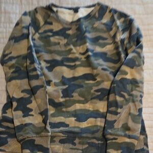 J. Crew Camouflage Sweatshirt - Green and Brown